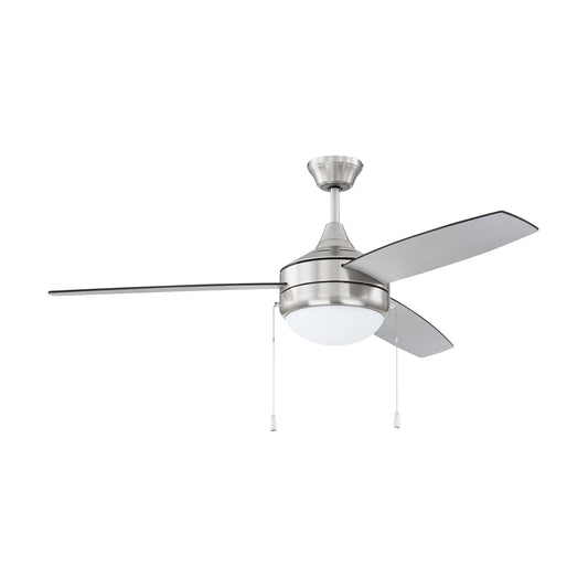 Phaze Energy Star 52-Inch 3-Blade Ceiling Fan with LED Light in Brushed Polished Nickel