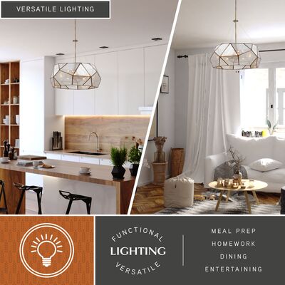 Euclid 24 in.W 5 Light Pendant Aged Brass