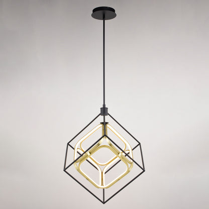 Anson 20-in. LED Pendant Matte Black and Gold