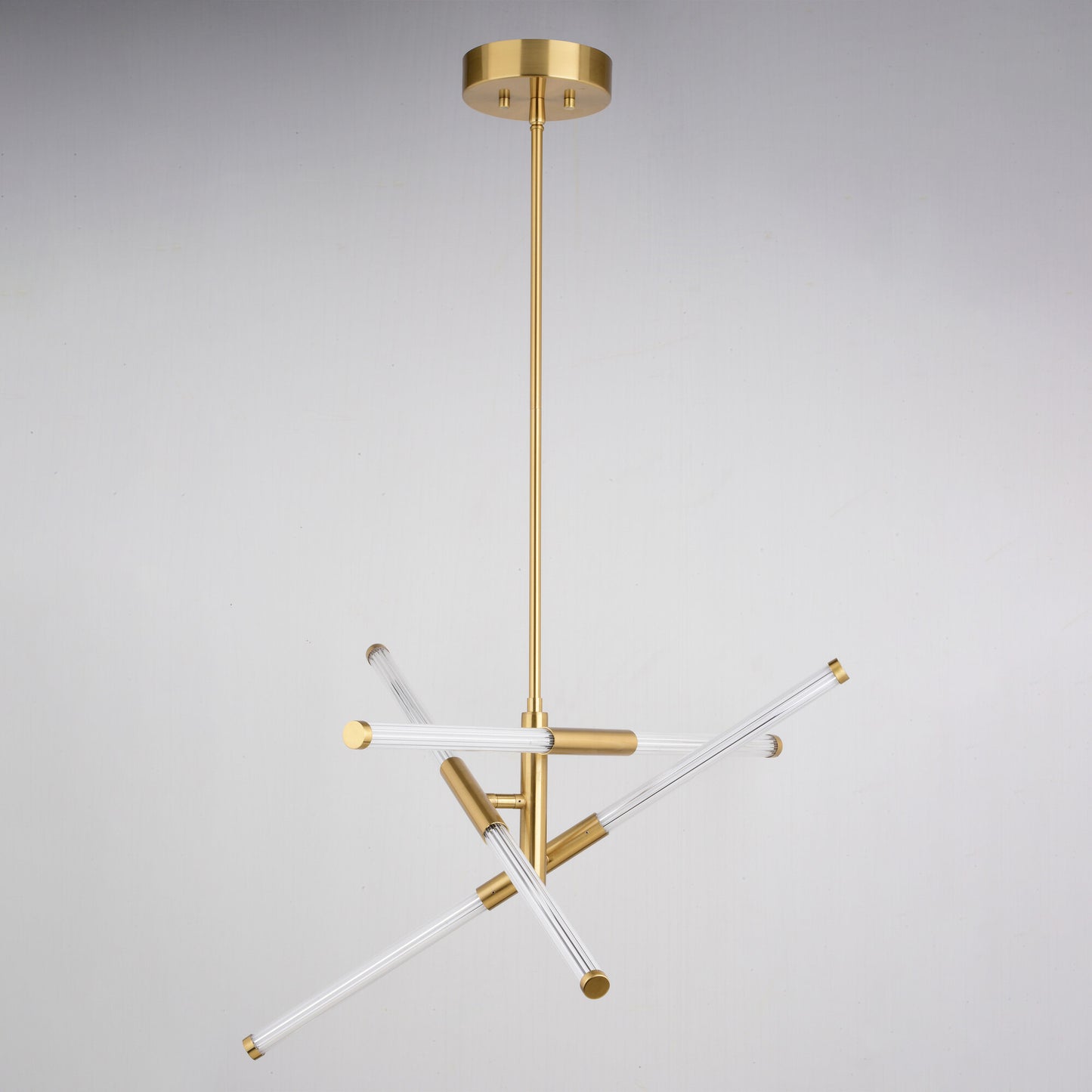 Avalon 27.25-in. 6 Light LED Pendant Muted Brass