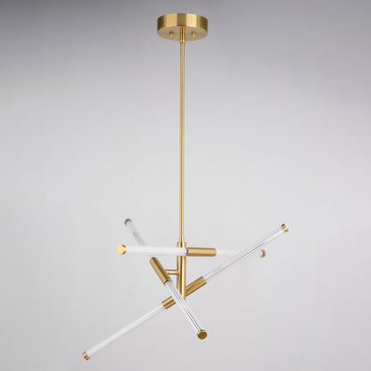 Avalon 27.25-in. 6 Light LED Pendant Muted Brass