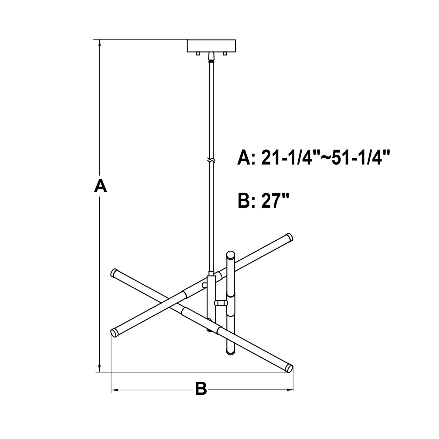 Avalon 27.25-in. 6 Light LED Pendant Muted Brass