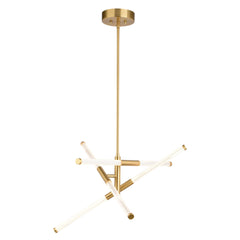 Avalon 27.25-in. 6 Light LED Pendant Muted Brass