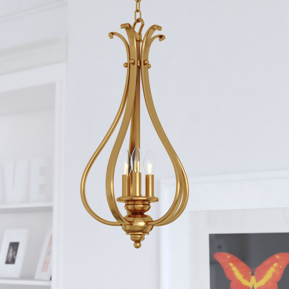 Monrovia 3 Light 11.25-in W Pendant Muted Brass