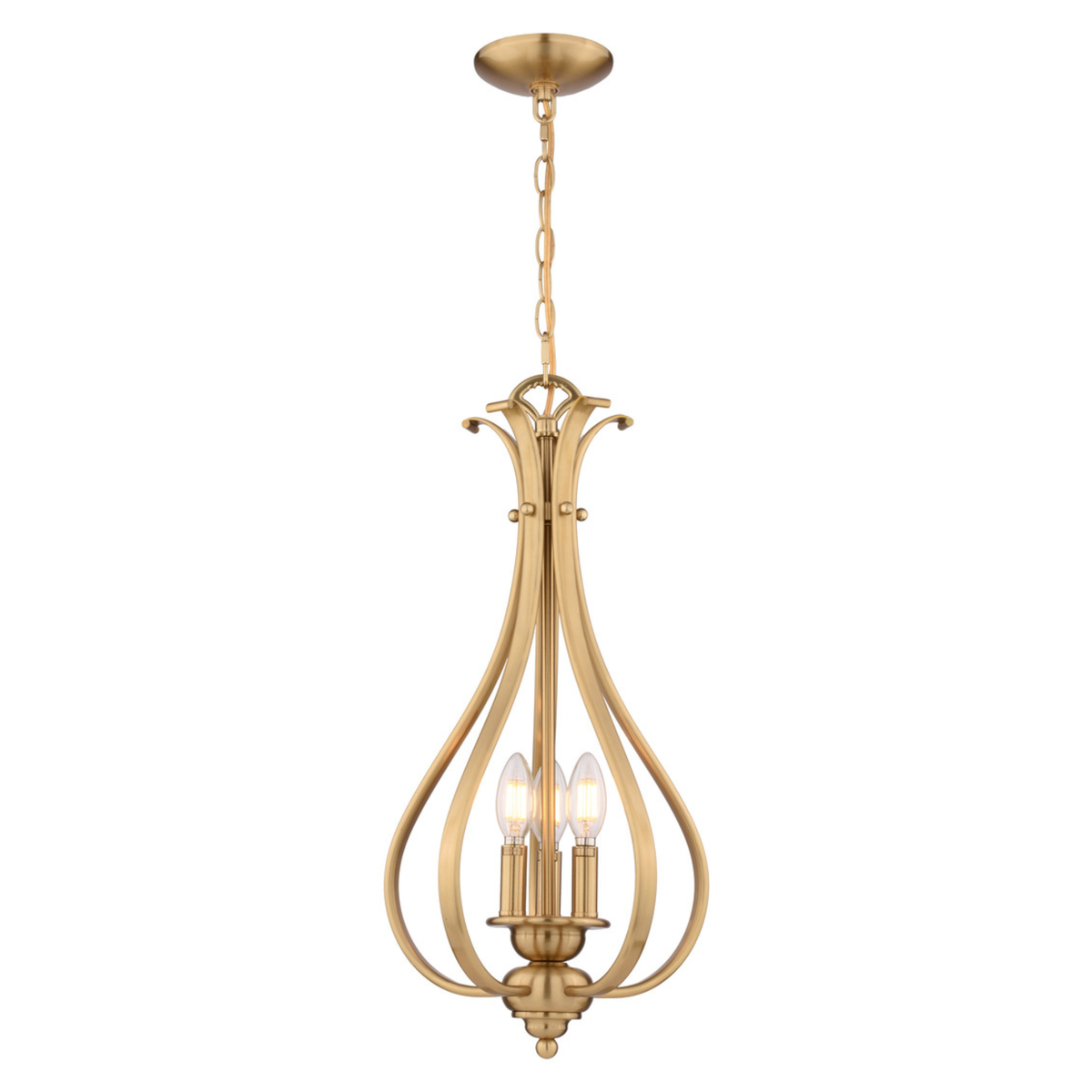 Monrovia 3 Light 11.25-in W Pendant Muted Brass