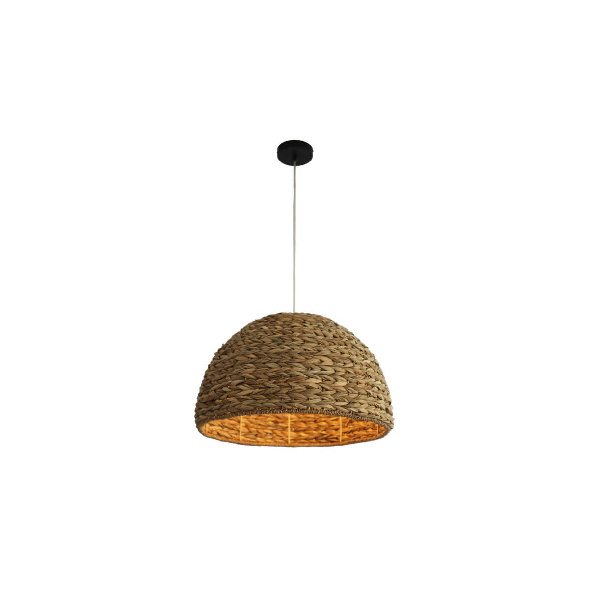 Natural 1 Light 22 inch Natural Pendant Ceiling Light, Dome