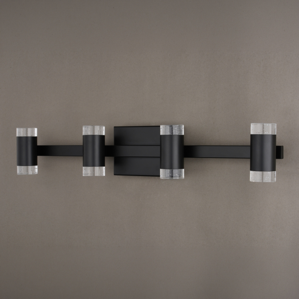 Sunset Hill 26-in. W LED 4 Light Vanity Matte Black