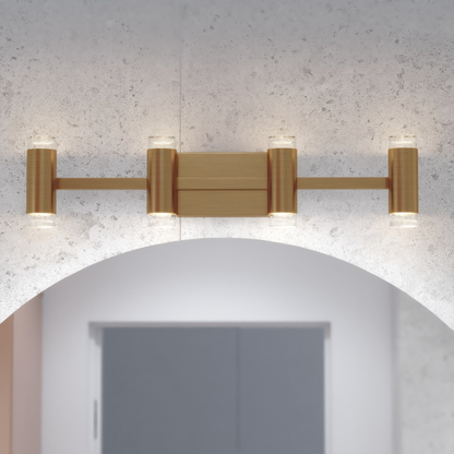 Sunset Hill 26-in. W LED 4 Light Vanity Muted Brass