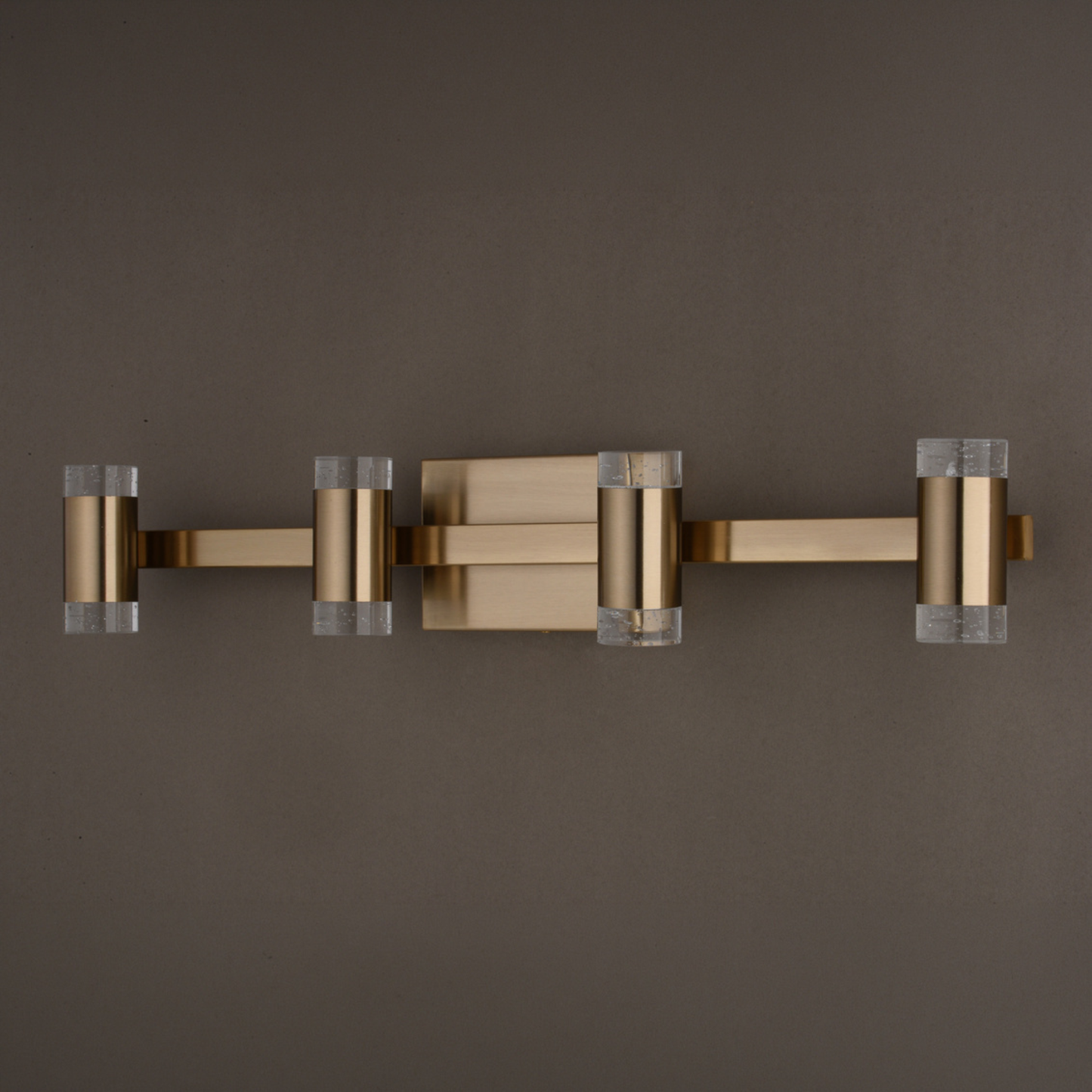 Sunset Hill 26-in. W LED 4 Light Vanity Muted Brass