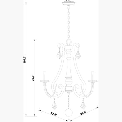 Surya Ambrose 22.8" L × 22.8" W × 30" H Chandelier – Default Title additional view