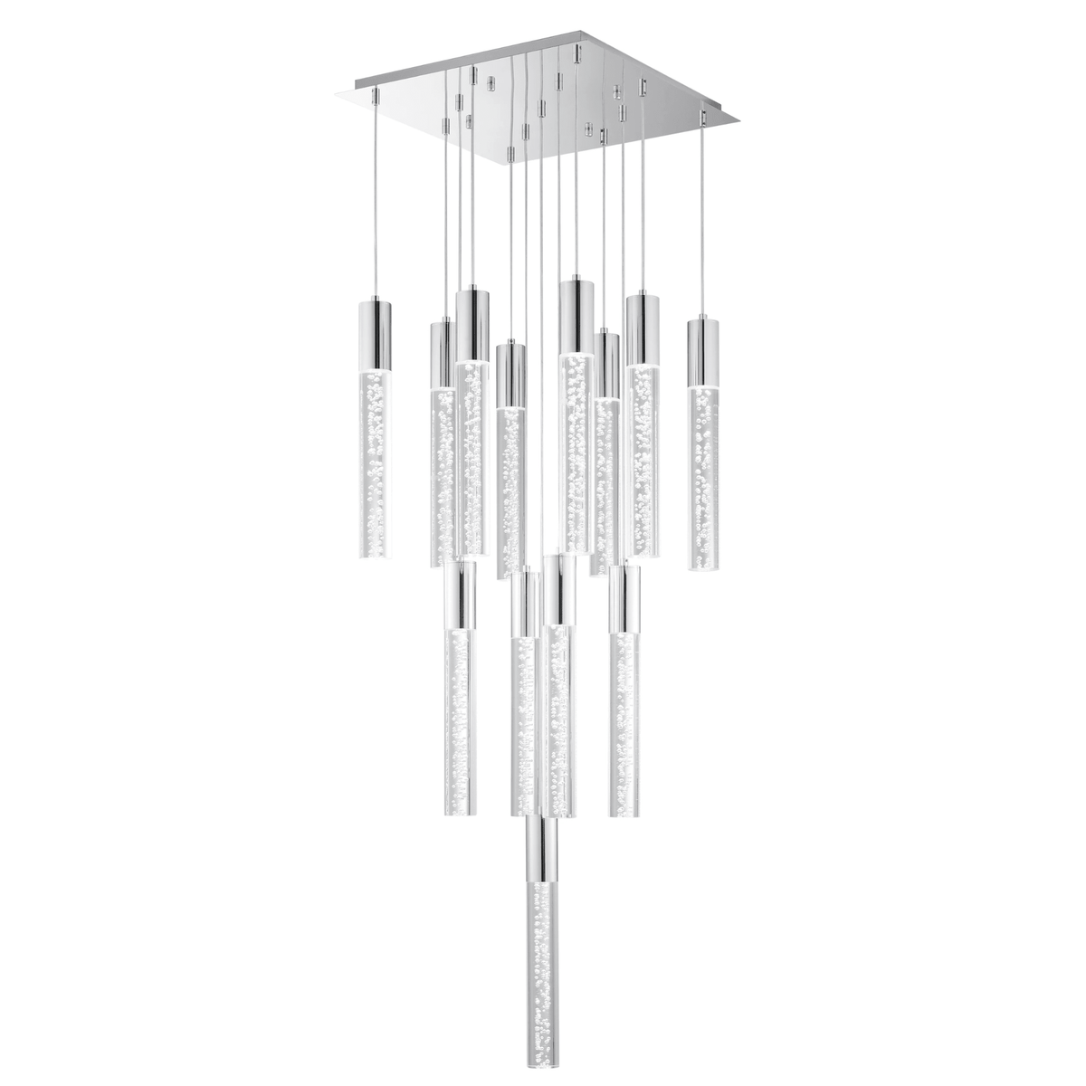 Acrylic Cylinder Chandelier 13 Light - Orvon Lighting