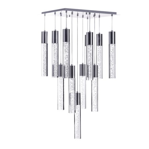 Acrylic Cylinder Chandelier 13 Light - Orvon Lighting
