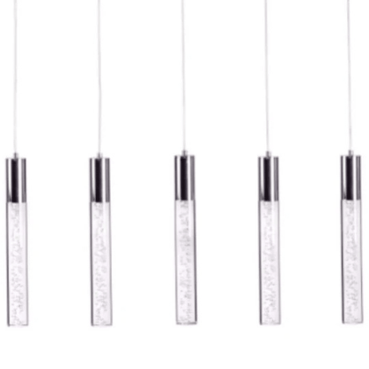 Acrylic Cylinder Chandelier 5 Light - Orvon Lighting