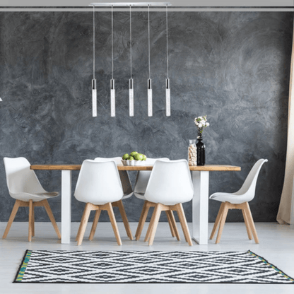 Acrylic Cylinder Chandelier 5 Light - Orvon Lighting