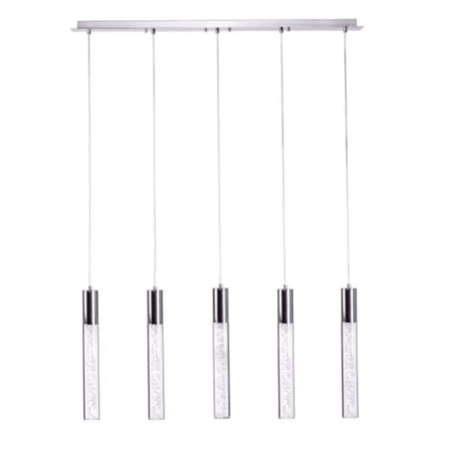 Acrylic Cylinder Chandelier 5 Light - Orvon Lighting