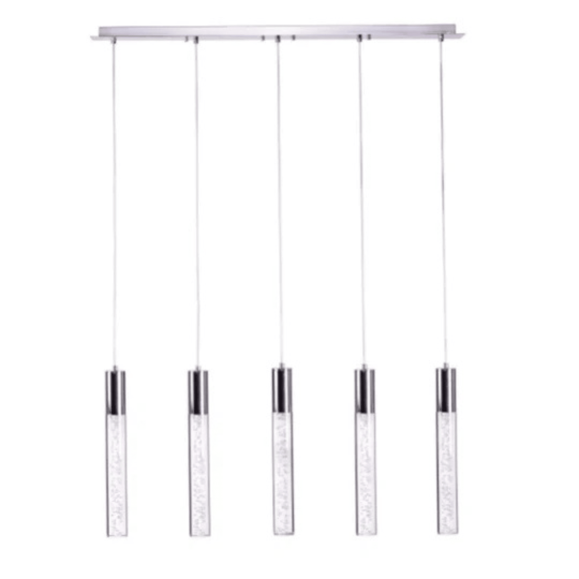 Acrylic Cylinder Chandelier 5 Light - Orvon Lighting