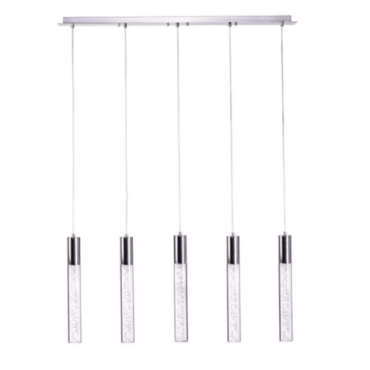 Acrylic Cylinder Chandelier 5 Light - Orvon Lighting