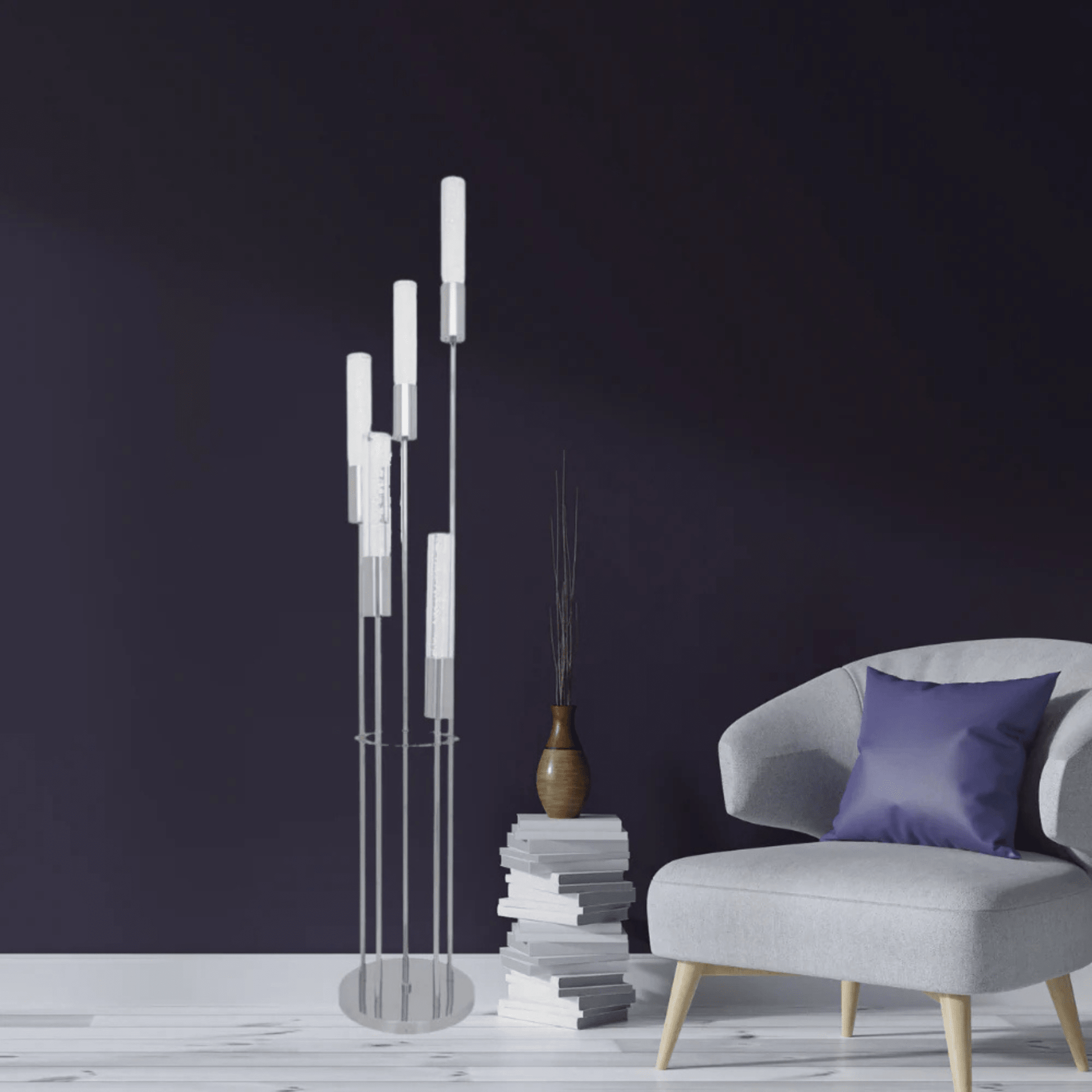 Acrylic Cylinder Floor Lamp 5 Light - Orvon Lighting