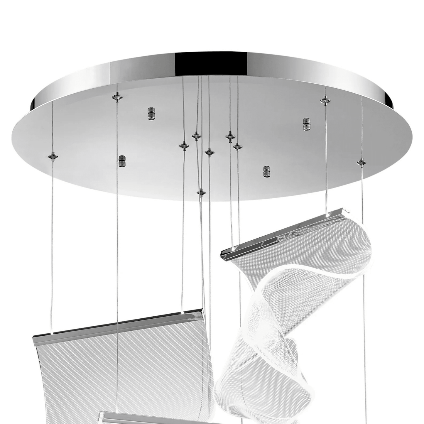 Acrylic Lace 5 Light Chandelier Chrome - Orvon Lighting