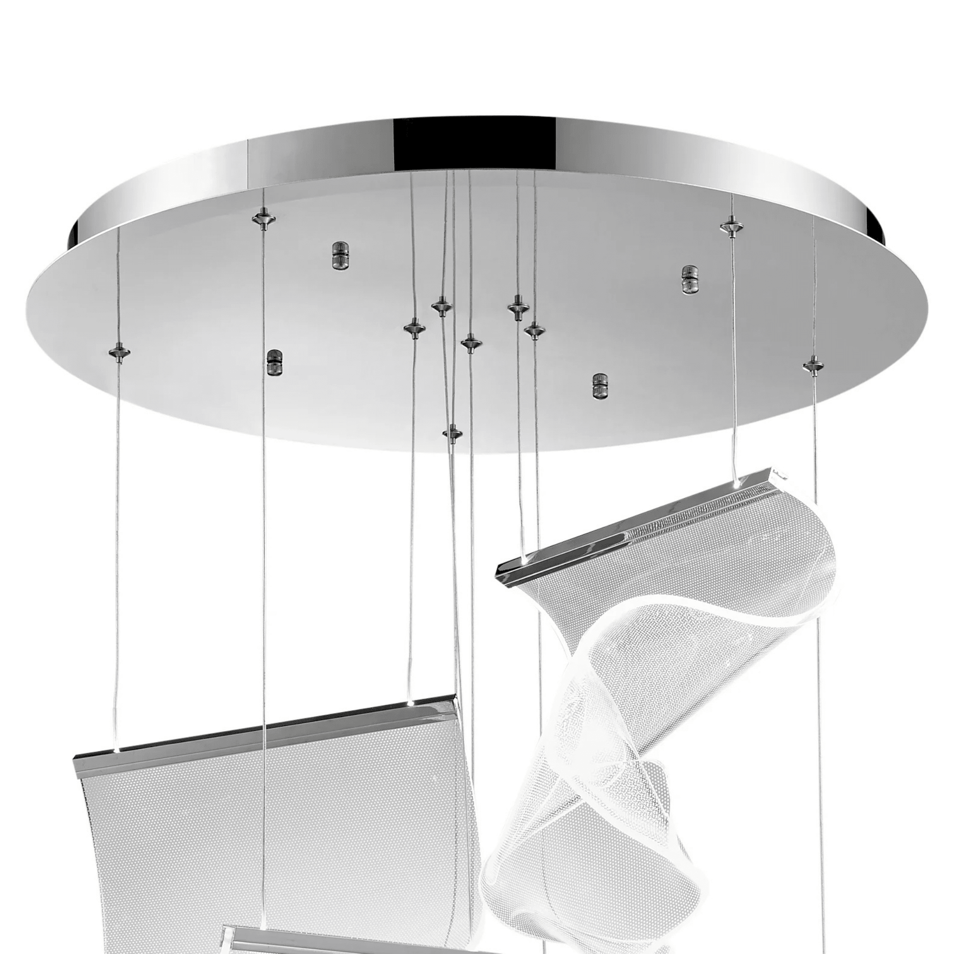 Acrylic Lace 5 Light Chandelier Chrome - Orvon Lighting