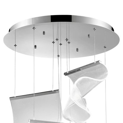 Acrylic Lace 5 Light Chandelier Chrome - Orvon Lighting