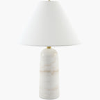 Surya Agate 14" L × 14" W × 21.5" H Accent Table Lamp – White