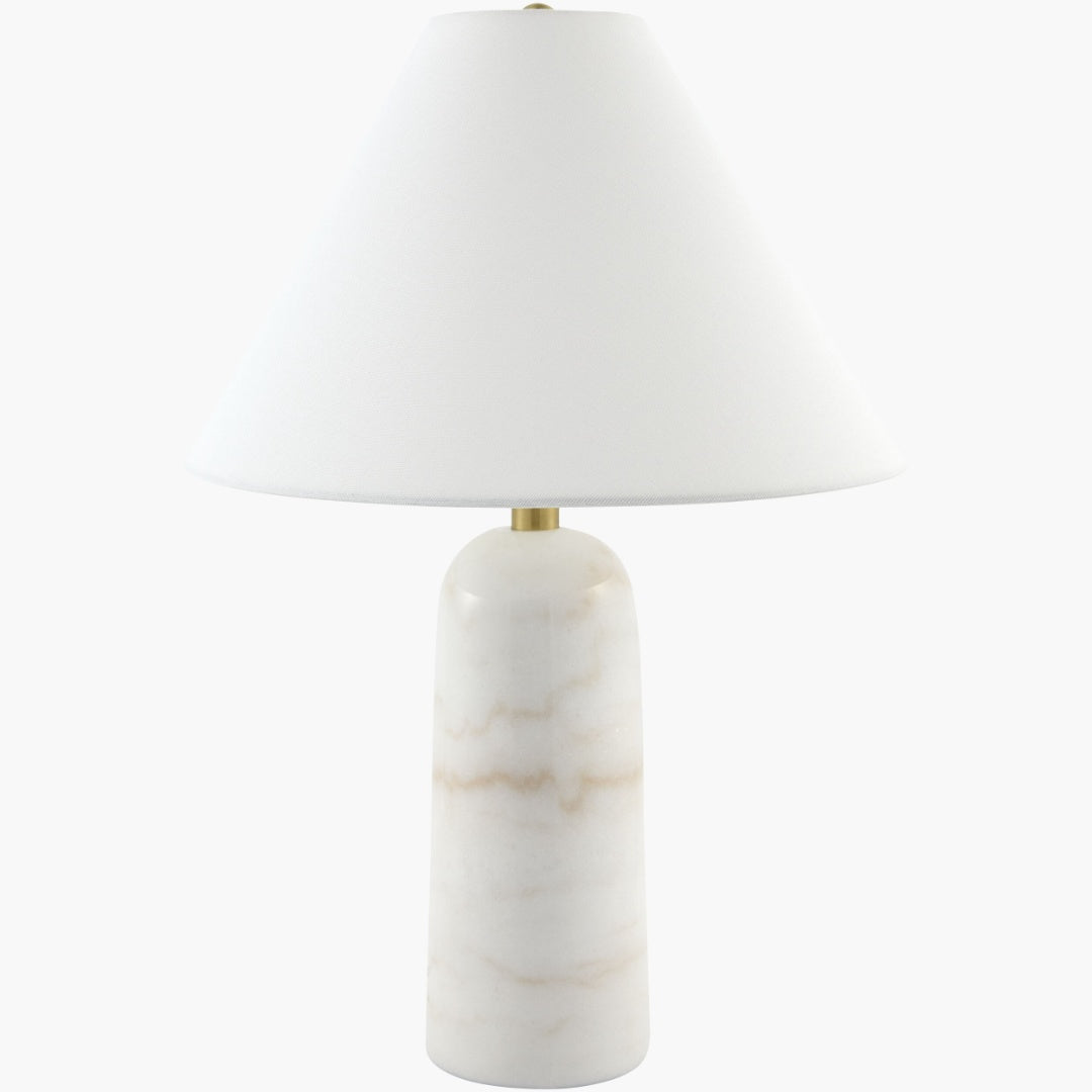 Surya Agate 14" L × 14" W × 21.5" H Accent Table Lamp – White