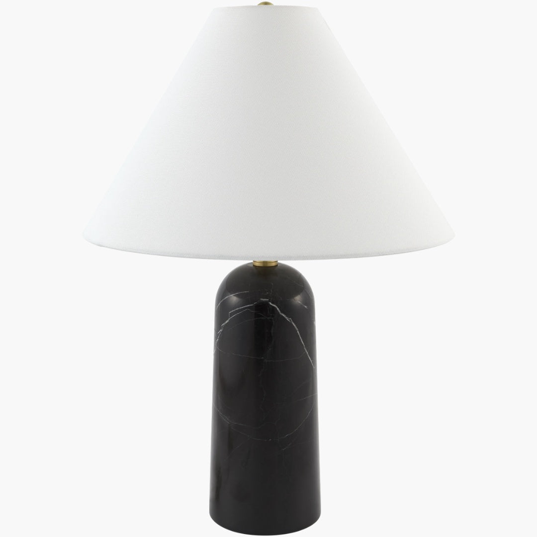 Surya Agate 14" L × 14" W × 21.5" H Accent Table Lamp – Black