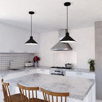 Akron 12 - in. 1 Light Pendant Oil Rubbed Bronze and Matte White - Orvon Lighting