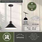 Akron 12 - in. 1 Light Pendant Oil Rubbed Bronze and Matte White - Orvon Lighting