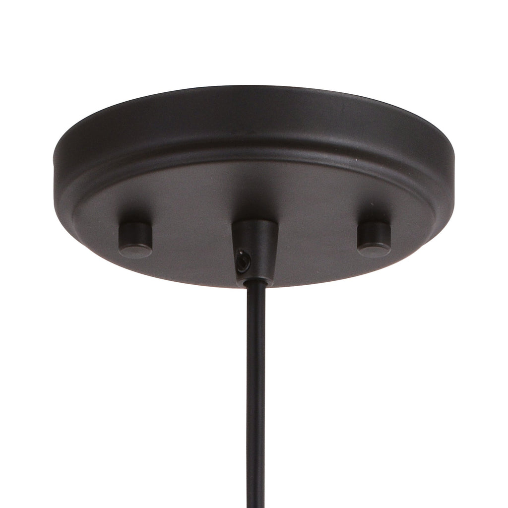 Akron 12 - in. 1 Light Pendant Oil Rubbed Bronze and Matte White - Orvon Lighting