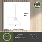 Akron 12 - in. 1 Light Pendant Oil Rubbed Bronze and Matte White - Orvon Lighting