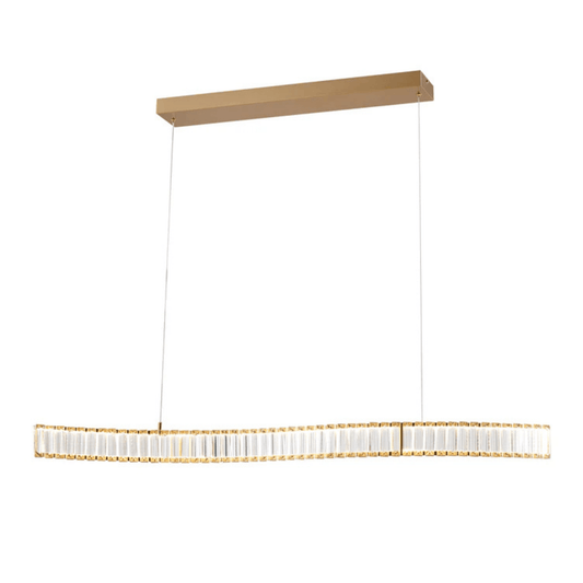 Alexandria Crystal Chandelier Brushed Gold - Orvon Lighting