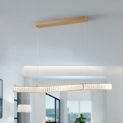 Alexandria Crystal Chandelier Brushed Gold - Orvon Lighting
