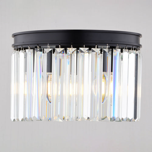 Allerton 12 - in. W 3 Light Flush Mount Matte Black - Orvon Lighting