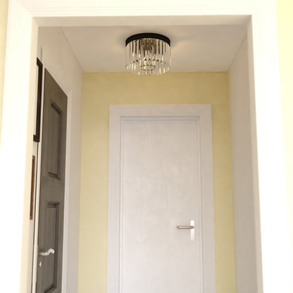 Allerton 12 - in. W 3 Light Flush Mount Matte Black - Orvon Lighting