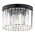 Allerton 12 - in. W 3 Light Flush Mount Matte Black - Orvon Lighting