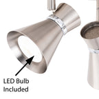 Alto 3L LED Directional Ceiling Light Brushed Nickel and Chrome - Orvon Lighting