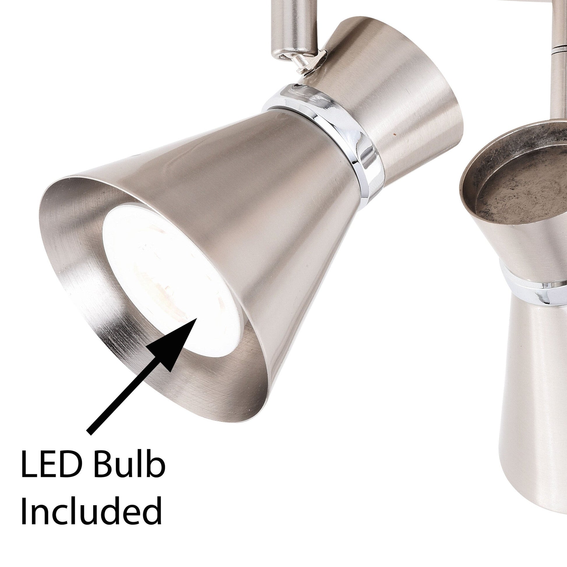 Alto 3L LED Directional Ceiling Light Brushed Nickel and Chrome - Orvon Lighting