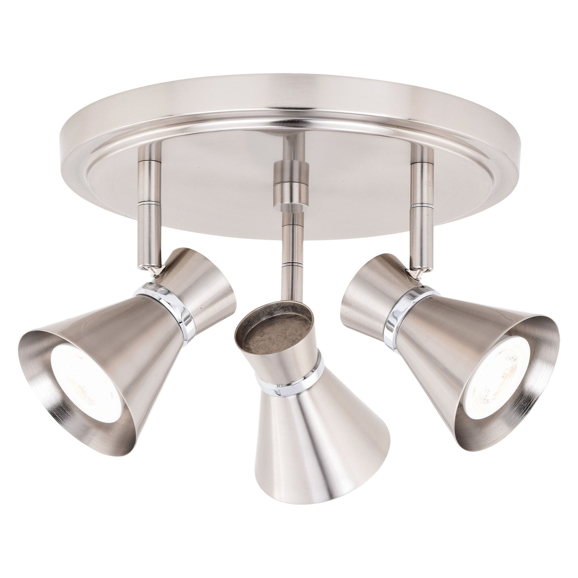 Alto 3L LED Directional Ceiling Light Brushed Nickel and Chrome - Orvon Lighting