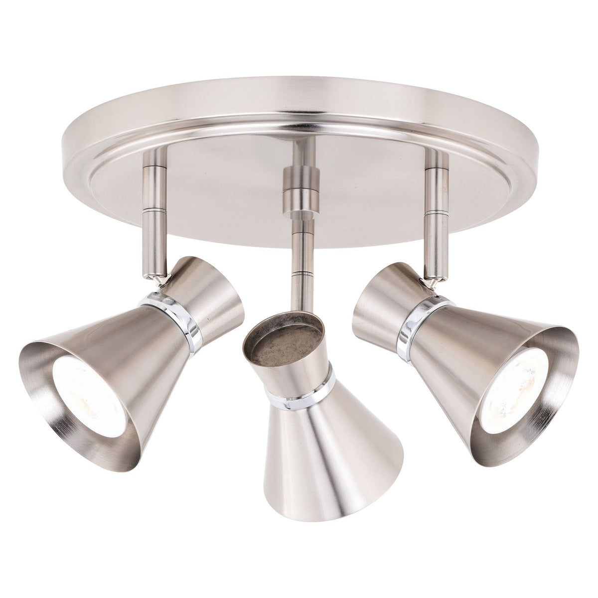 Alto 3L LED Directional Ceiling Light Brushed Nickel and Chrome - Orvon Lighting