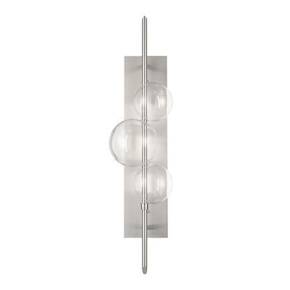 Aluminum and Glass Wall Lamp Satin Nickel - Orvon Lighting