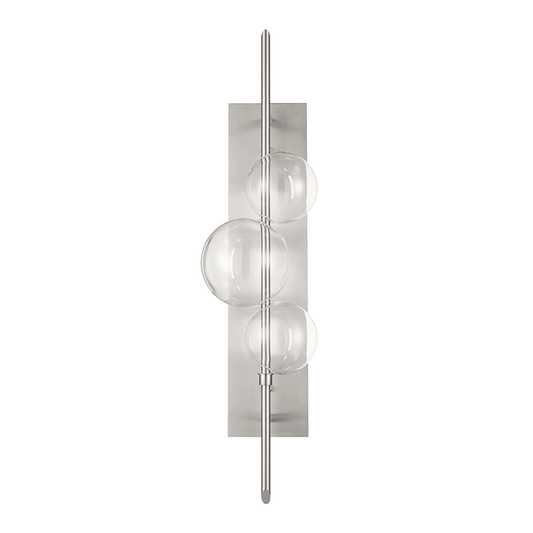 Aluminum and Glass Wall Lamp Satin Nickel - Orvon Lighting
