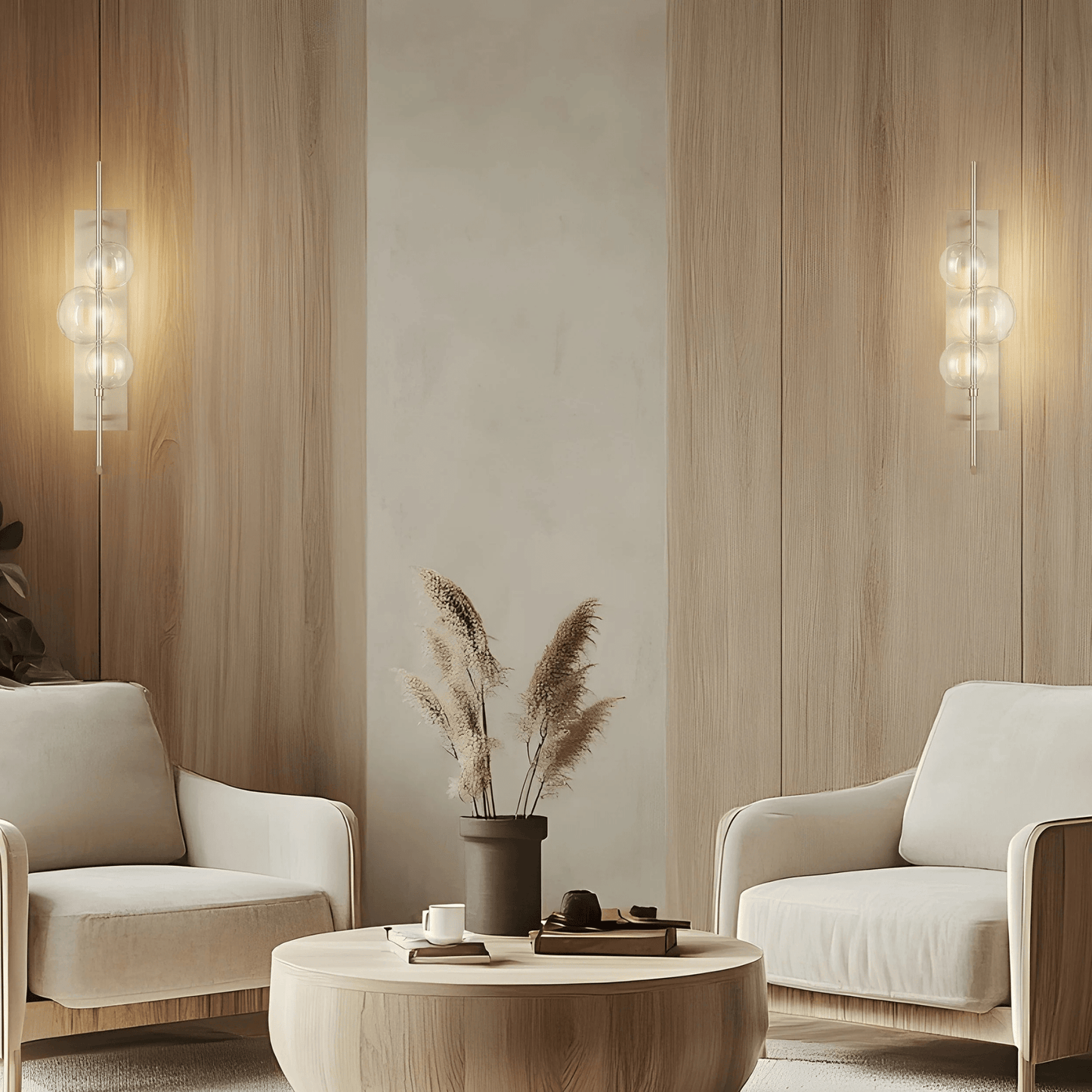 Aluminum and Glass Wall Lamp Satin Nickel - Orvon Lighting