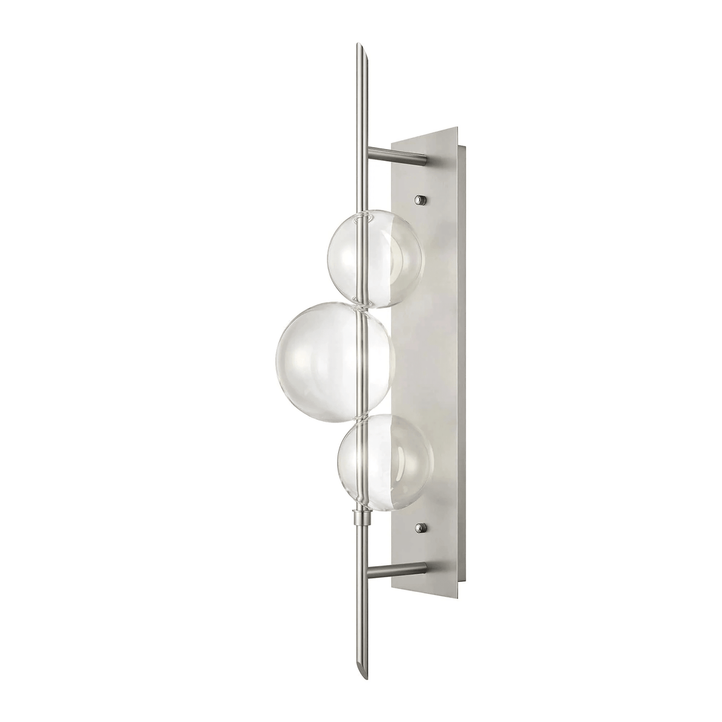 Aluminum and Glass Wall Lamp Satin Nickel - Orvon Lighting