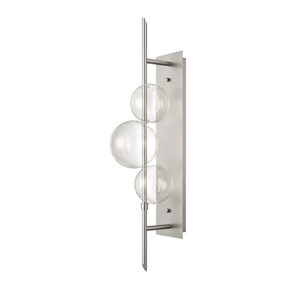 Aluminum and Glass Wall Lamp Satin Nickel - Orvon Lighting