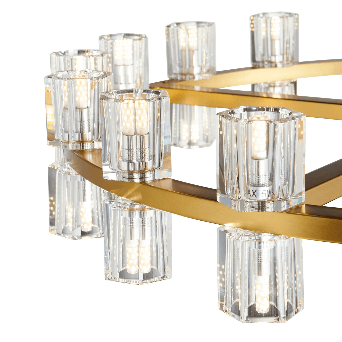 Anderson 36"D Chandelier Crystal and Gold - Orvon Lighting