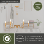Annabelle 30 - in. W 6 Light Chandelier Muted Brass - Orvon Lighting