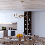 Annabelle 30 - in. W 6 Light Chandelier Muted Brass - Orvon Lighting