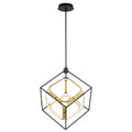 Anson 20 - in. LED Pendant Matte Black and Gold - Orvon Lighting